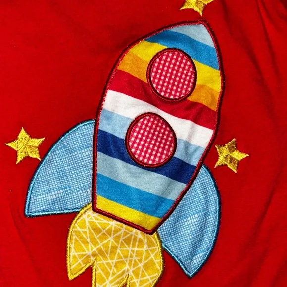 Marie Nicole rocket ship romper sz 12-18 months EUC smoke free home - Picture 3 of 4